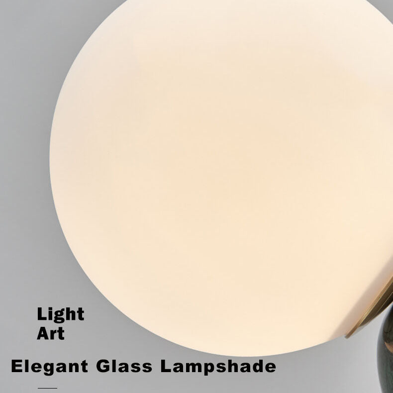 Glass Ball Marble Color Table Lamp