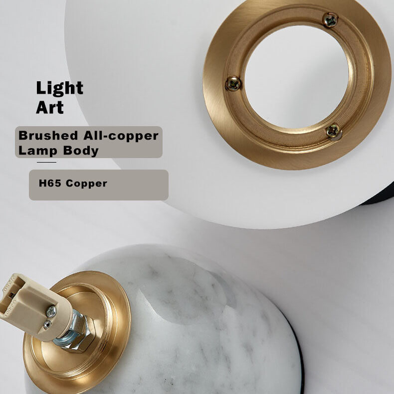 Glass Ball Marble Color Table Lamp