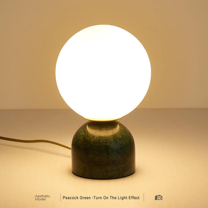 Glass Ball Marble Color Table Lamp