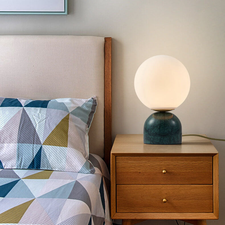 Glass Ball Marble Color Table Lamp