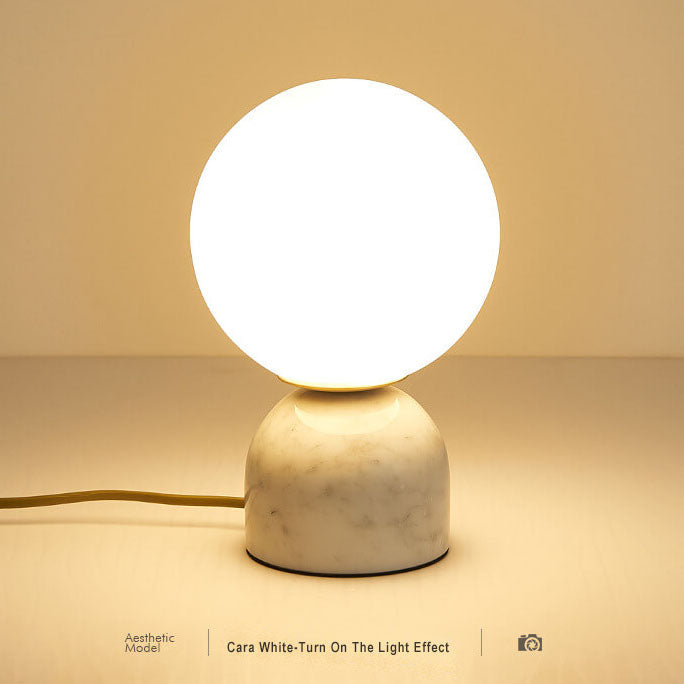 Glass Ball Marble Color Table Lamp
