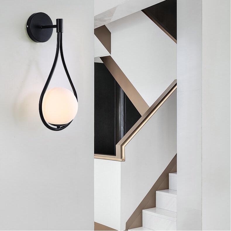 Globe Water Drop Shape Wall Lamp