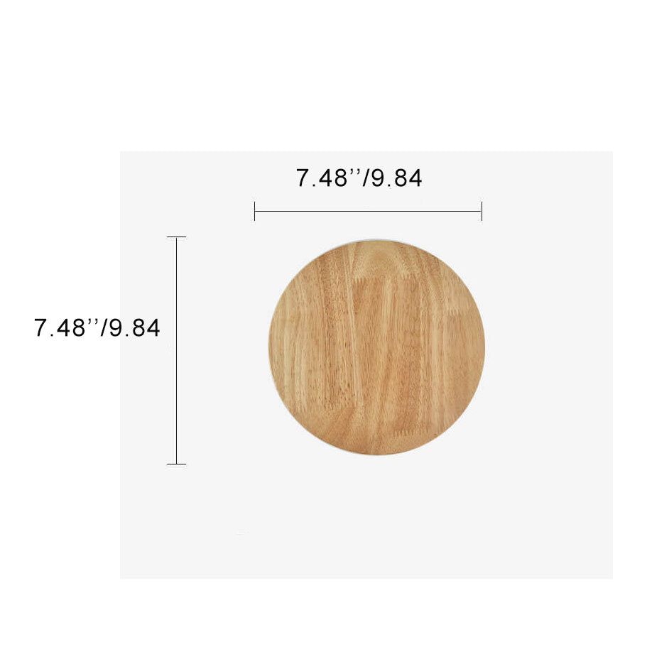 Wooden Circle Wall Lamp