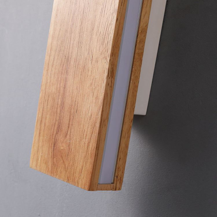 Solid Wood Strip Wall Lamp