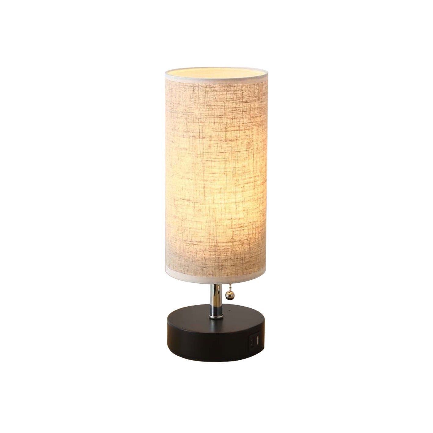 Column Hollow Iron Fabric Table Lamp