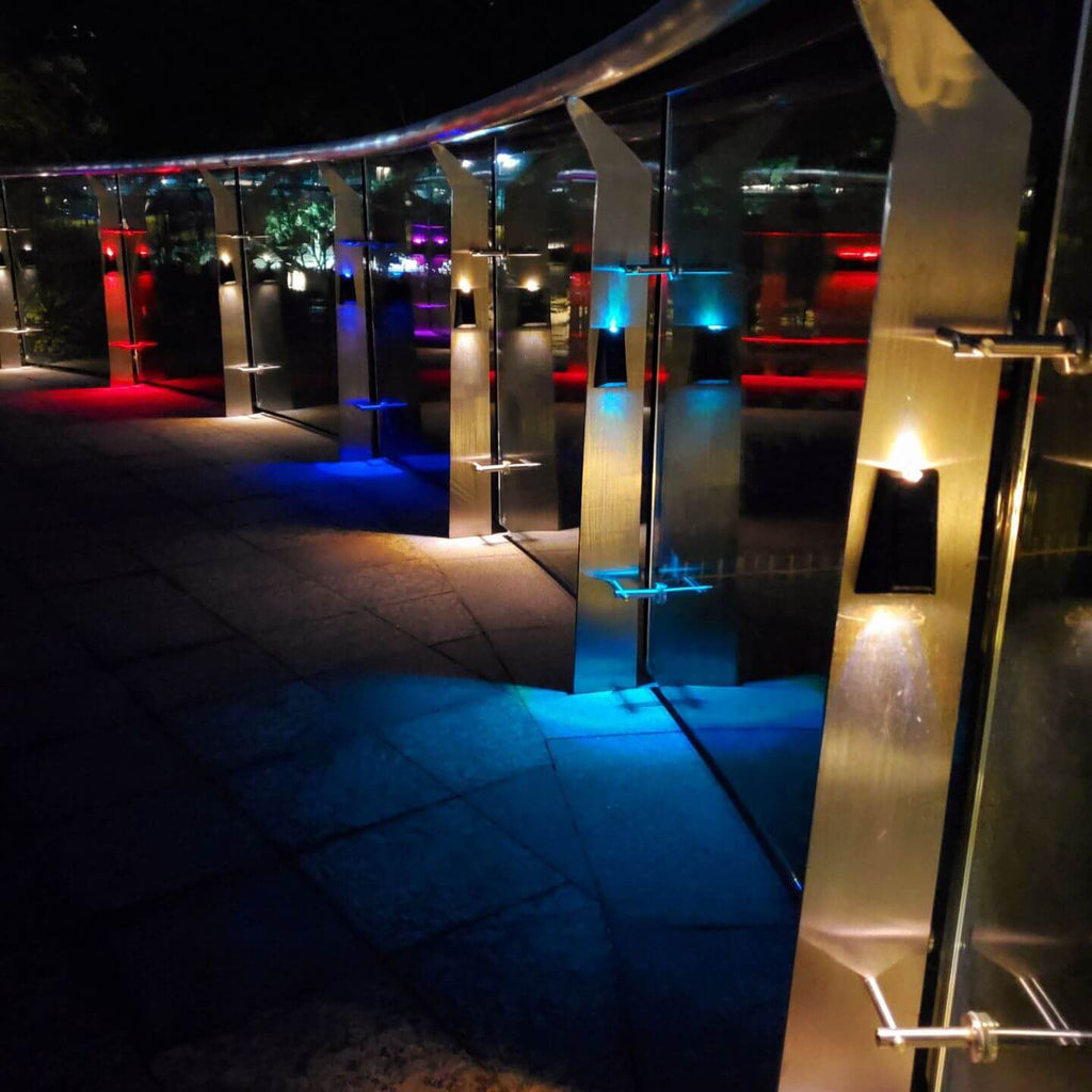 Trapezoid RGB Patio Outdoor Light