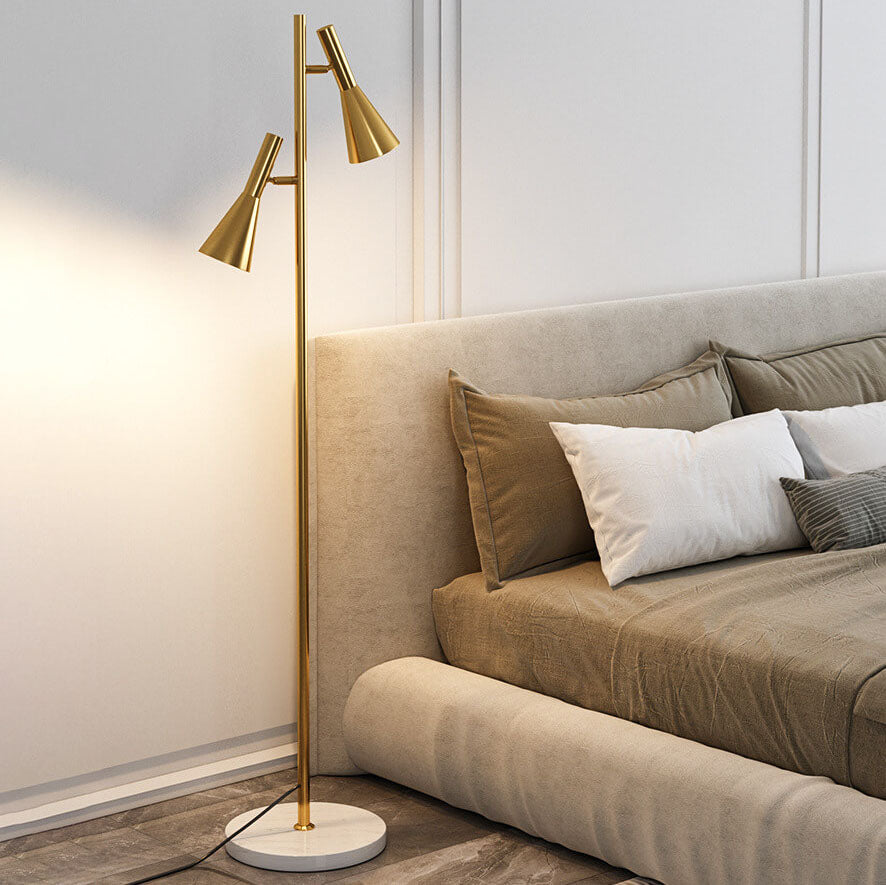 Nordic Minimalist Horn Shade 2-Light Floor Lamp