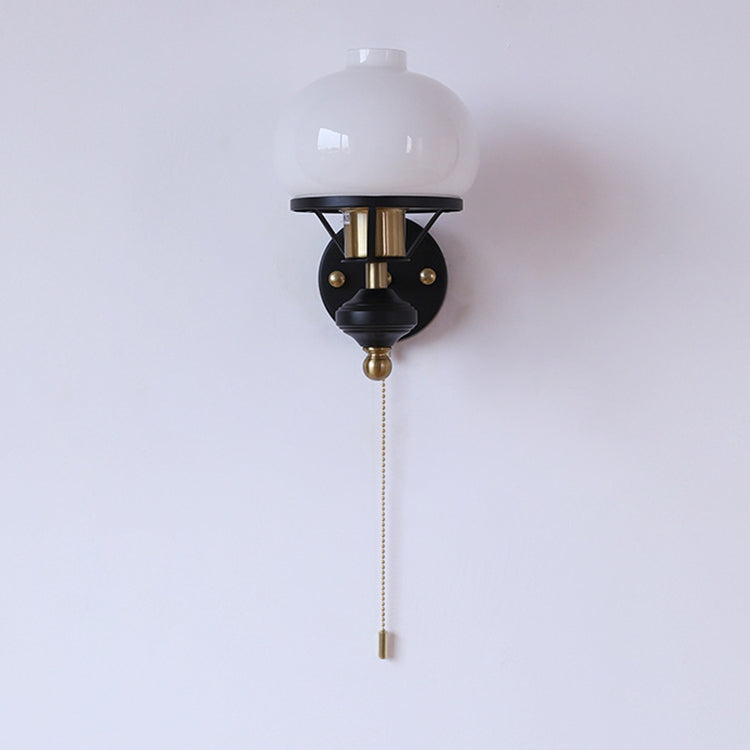 Geometric Circle Glass Iron Wall Lamp