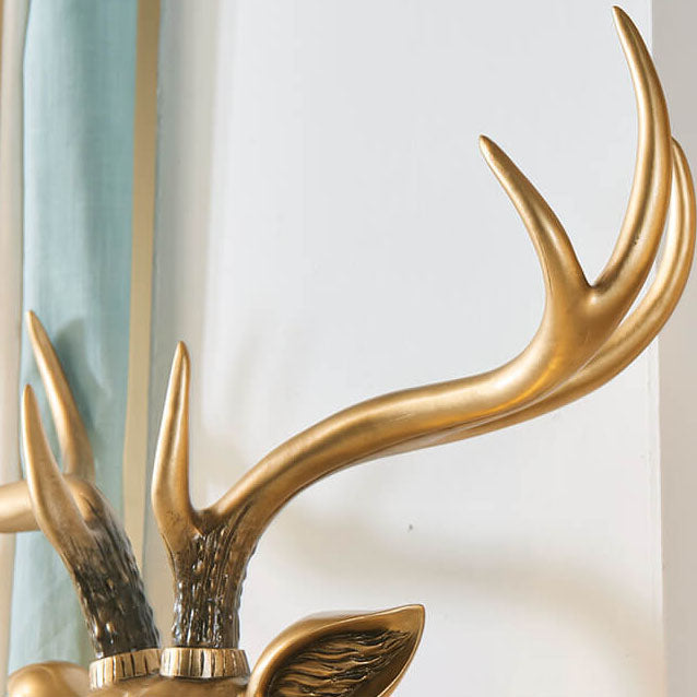 Deer Head Resin Wall Lamp