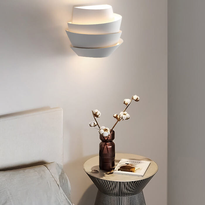 Layers Half Cylinder Iron 2-Light Wall Lamp