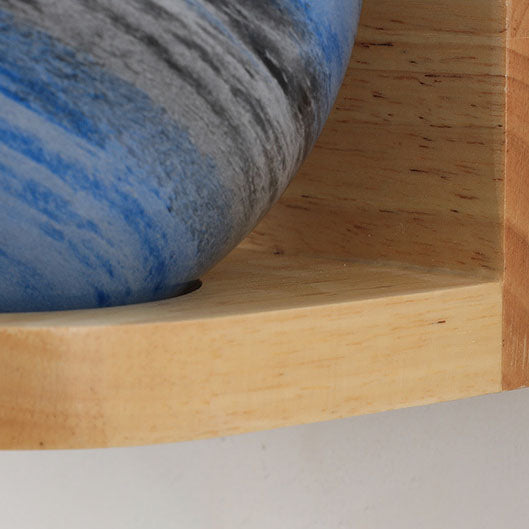 Oak Glass Planet Wall Lamp