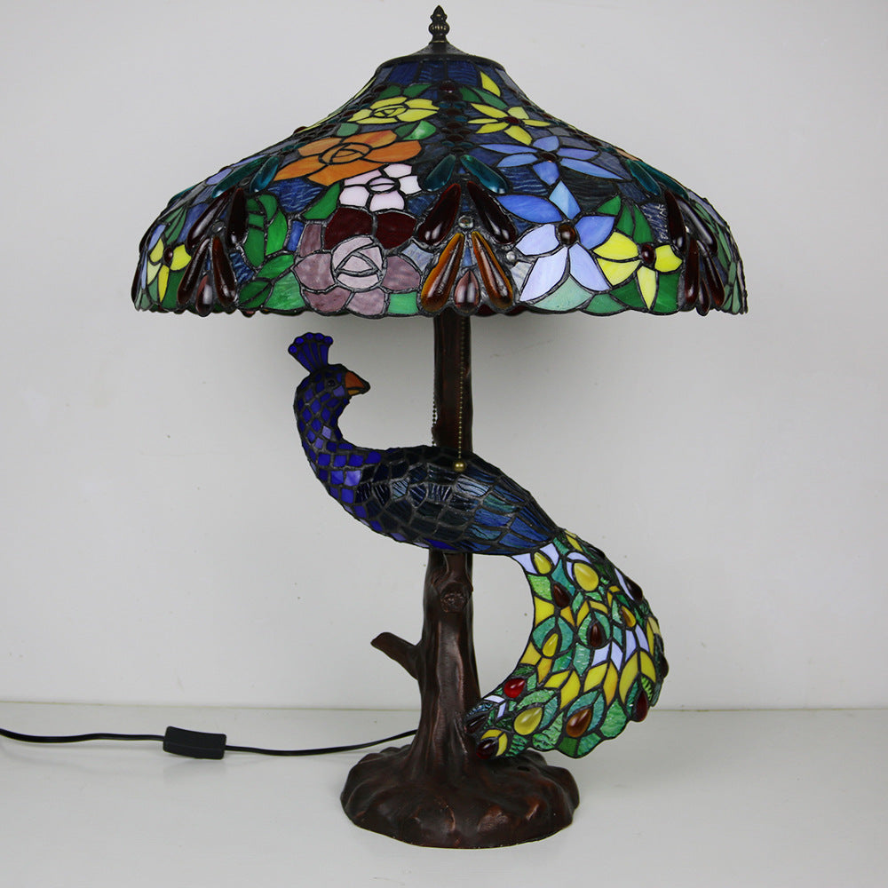 Dome Resin Glass Living 4-Light Table Lamp