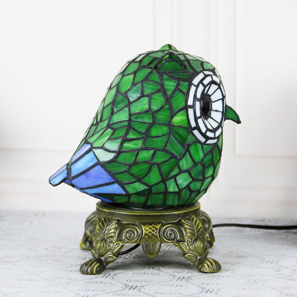 Cartoon Parrot Resin Stained Table Lamp