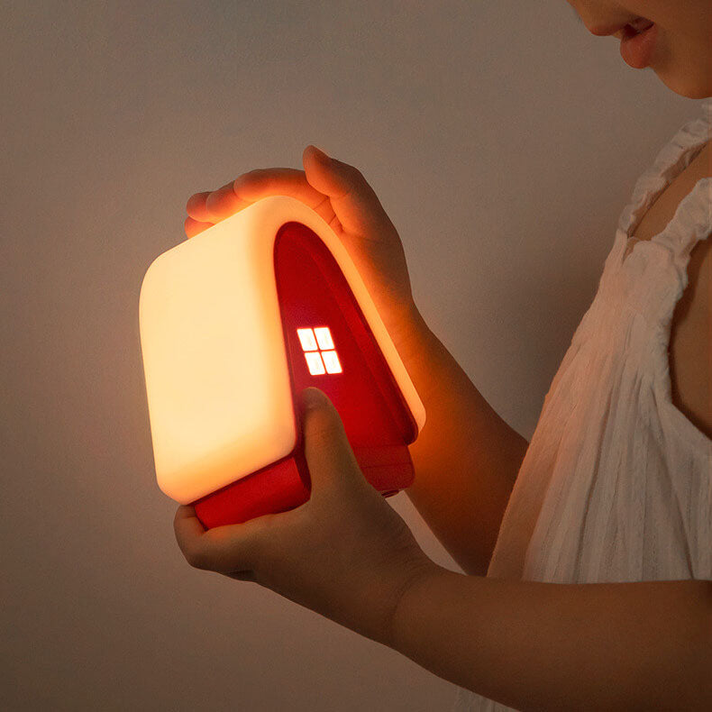 Cartoon Snow House Silicone Table Lamp
