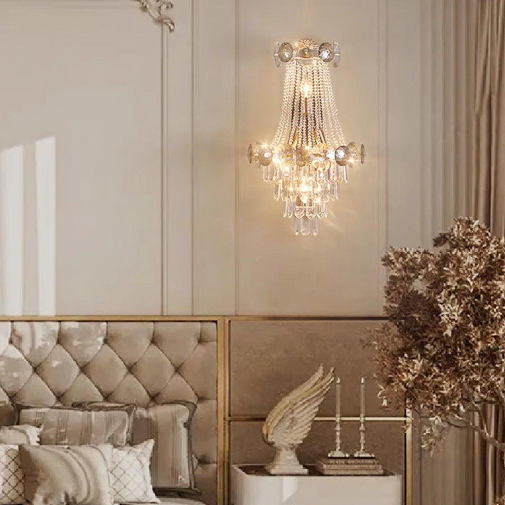 Tassel Inverted Triangle Hardware 3-Light Wall Lamp