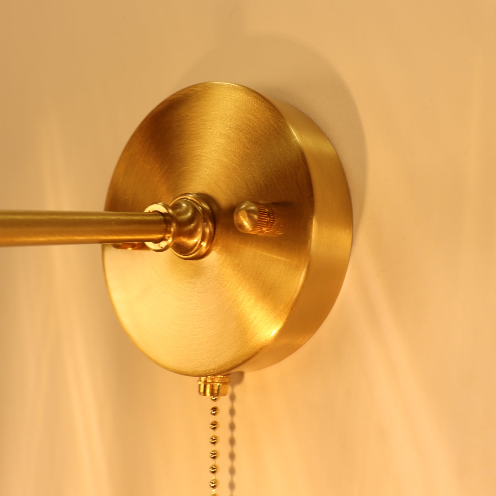 Brass Amber Square Glass Wall Lamp