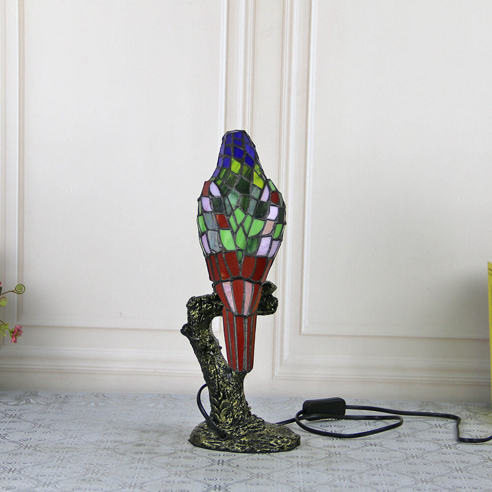 American Parrot Stained Glass Table Lamp