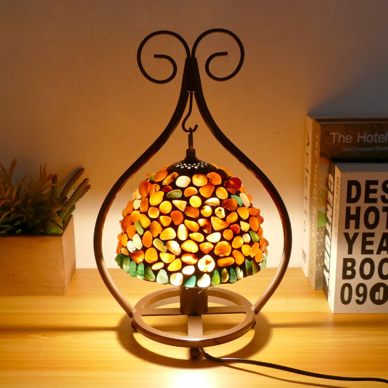 Style Heart Stained Glass Table Lamp