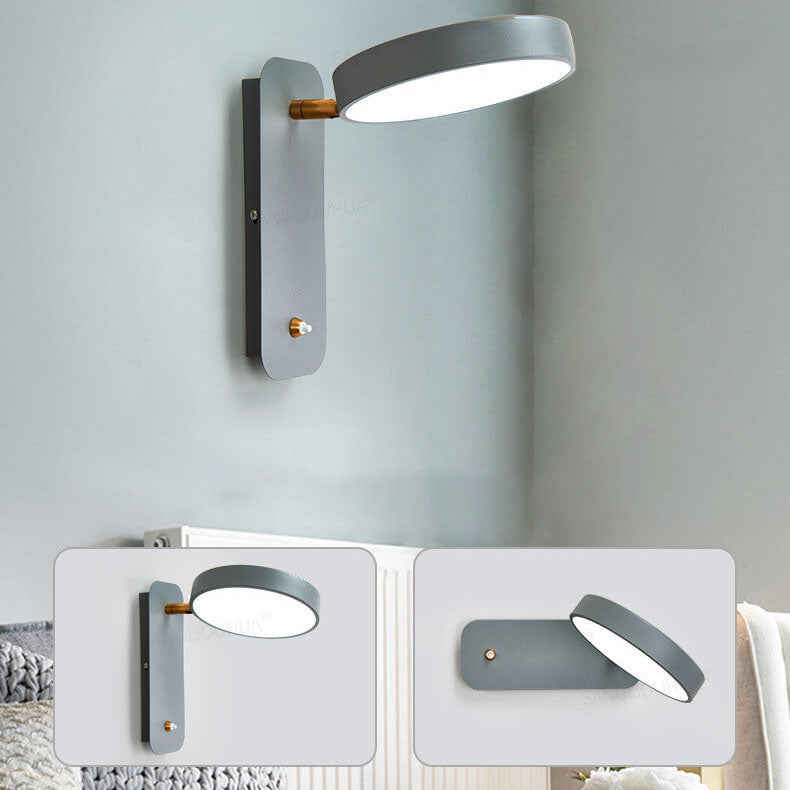Round Rotatable Switch Reading Wall Lamp
