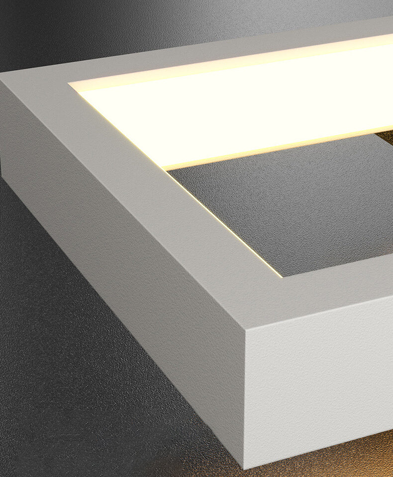 Square Frame Iron Silicone Wall Lamp
