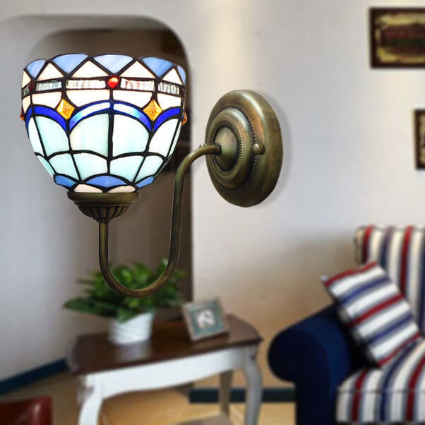 Resin Glass Flower Shape Wall Lamp