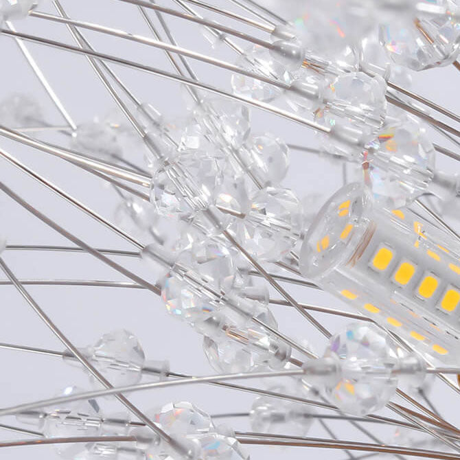 Dandelion Crystal Aluminum Marble 9-Light Floor Lamp