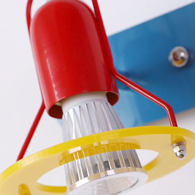 Childlike Colorful Geometric Iron 2-Light Wall Lamp
