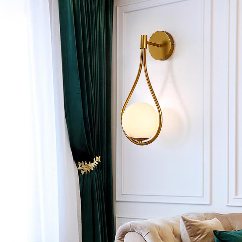 Globe Water Drop Shape Wall Lamp