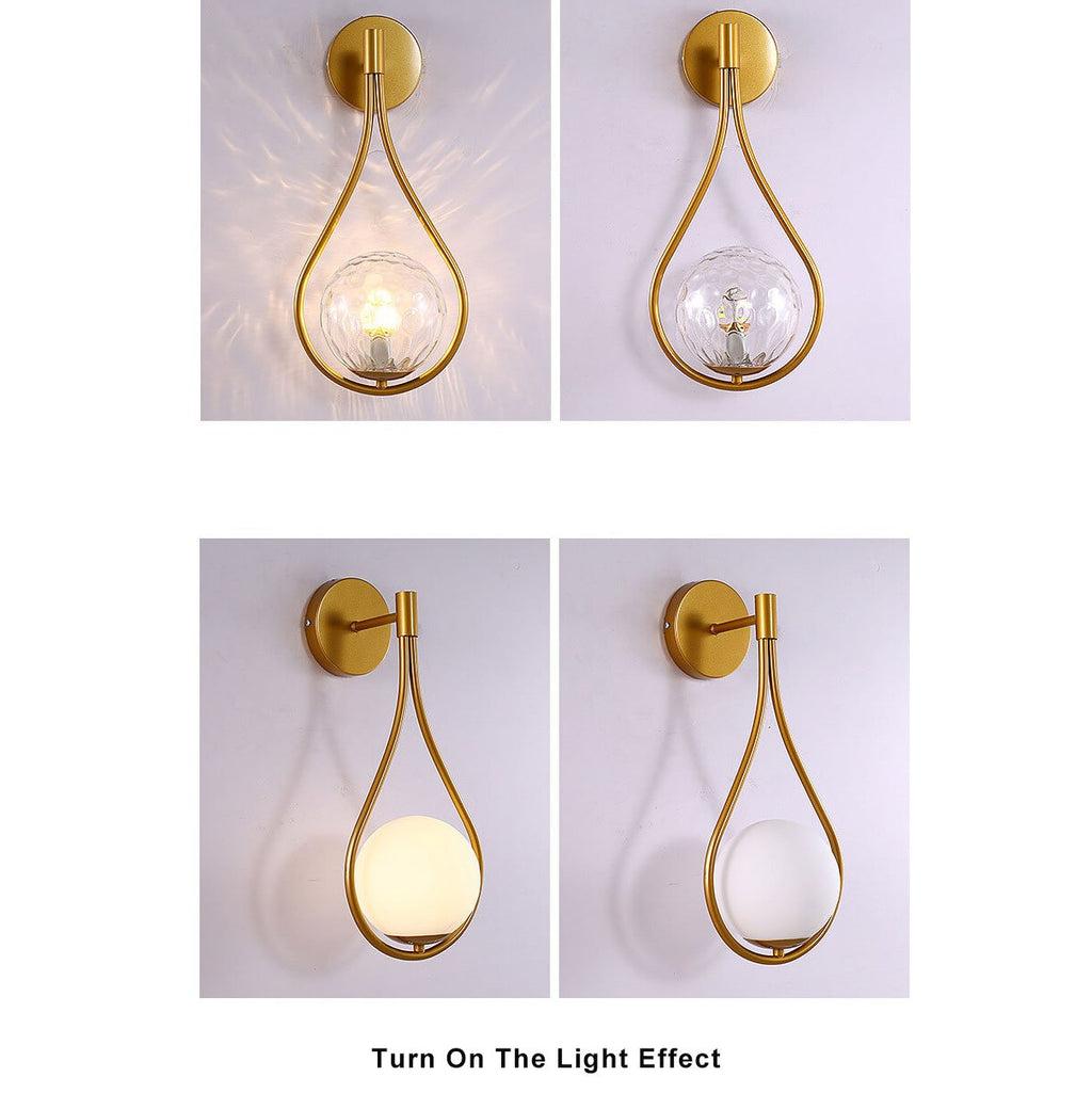 Globe Water Drop Shape Wall Lamp