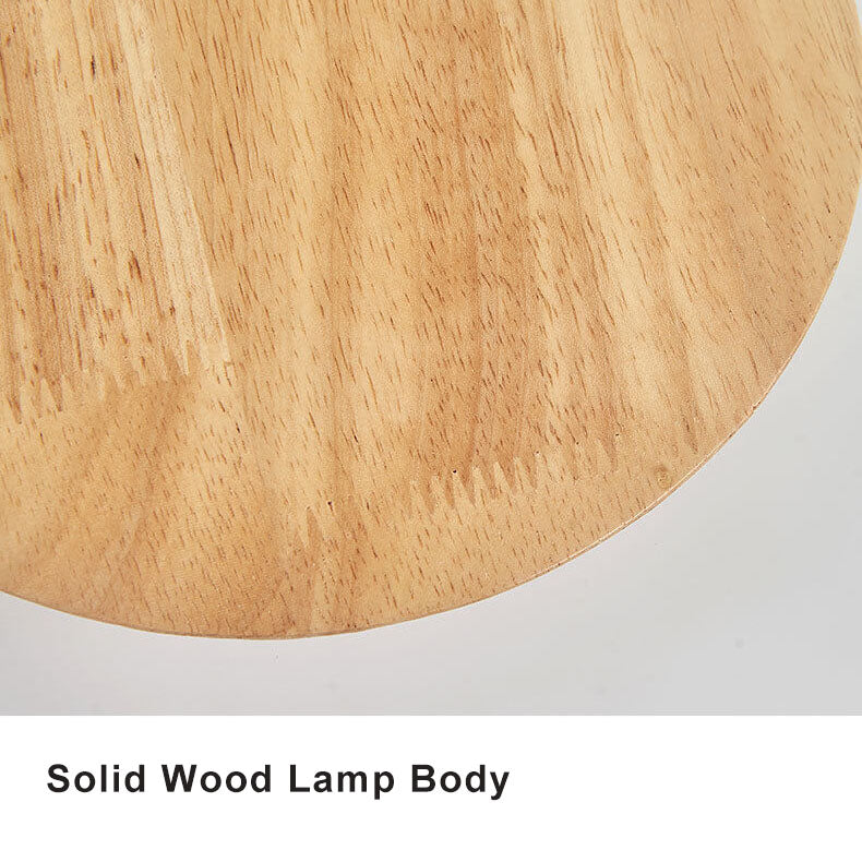 Wooden Circle Wall Lamp