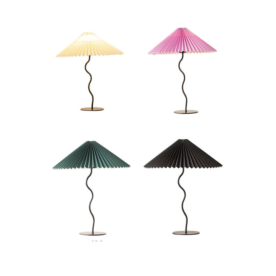 Fabric Pleated Table Lamp