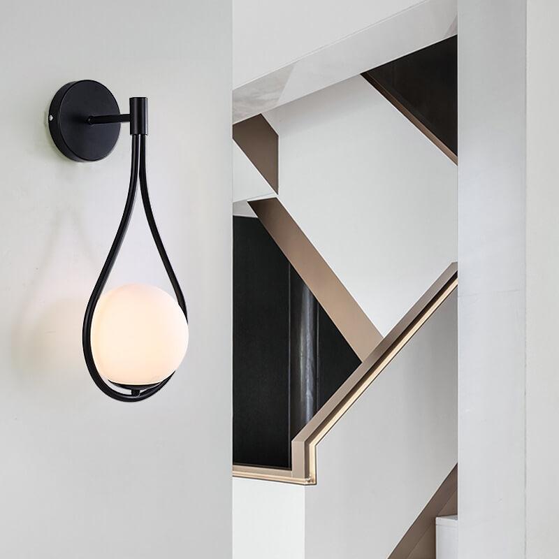 Globe Water Drop Shape Wall Lamp