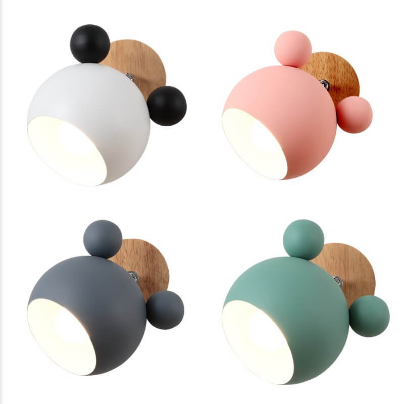 Macaron Cartoon Bear Shape Wall Lamp