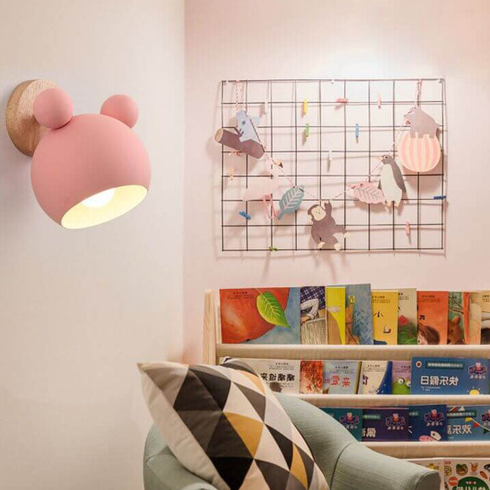 Macaron Cartoon Bear Shape Wall Lamp