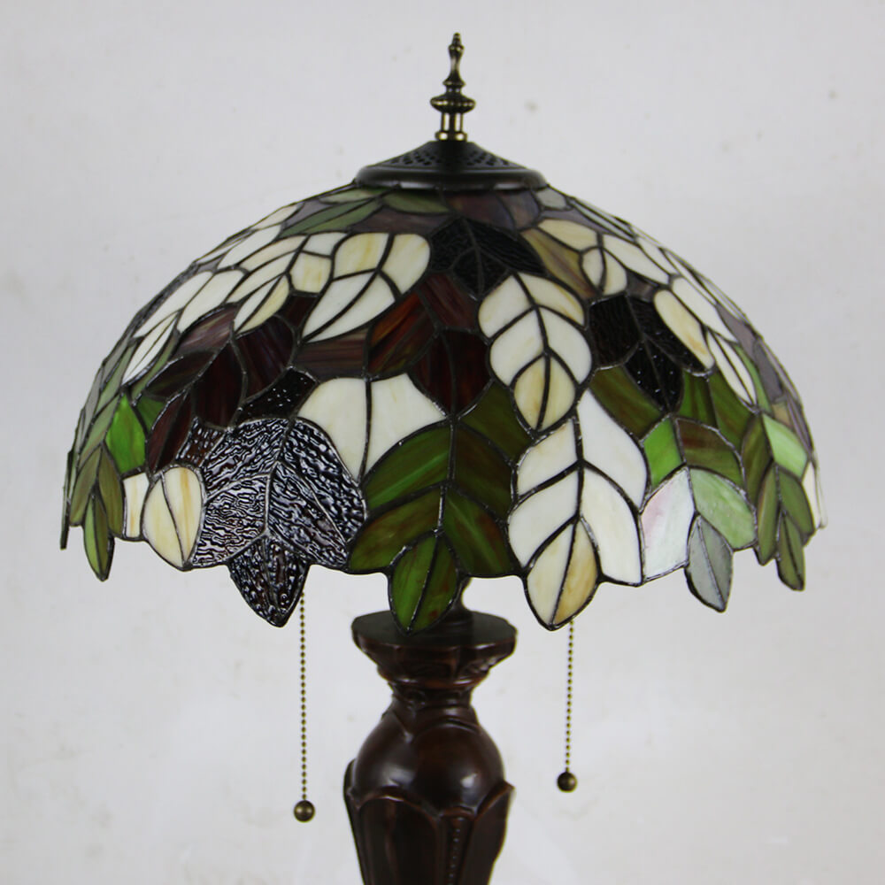 Flowers Stained Glass Pull Table Lamp