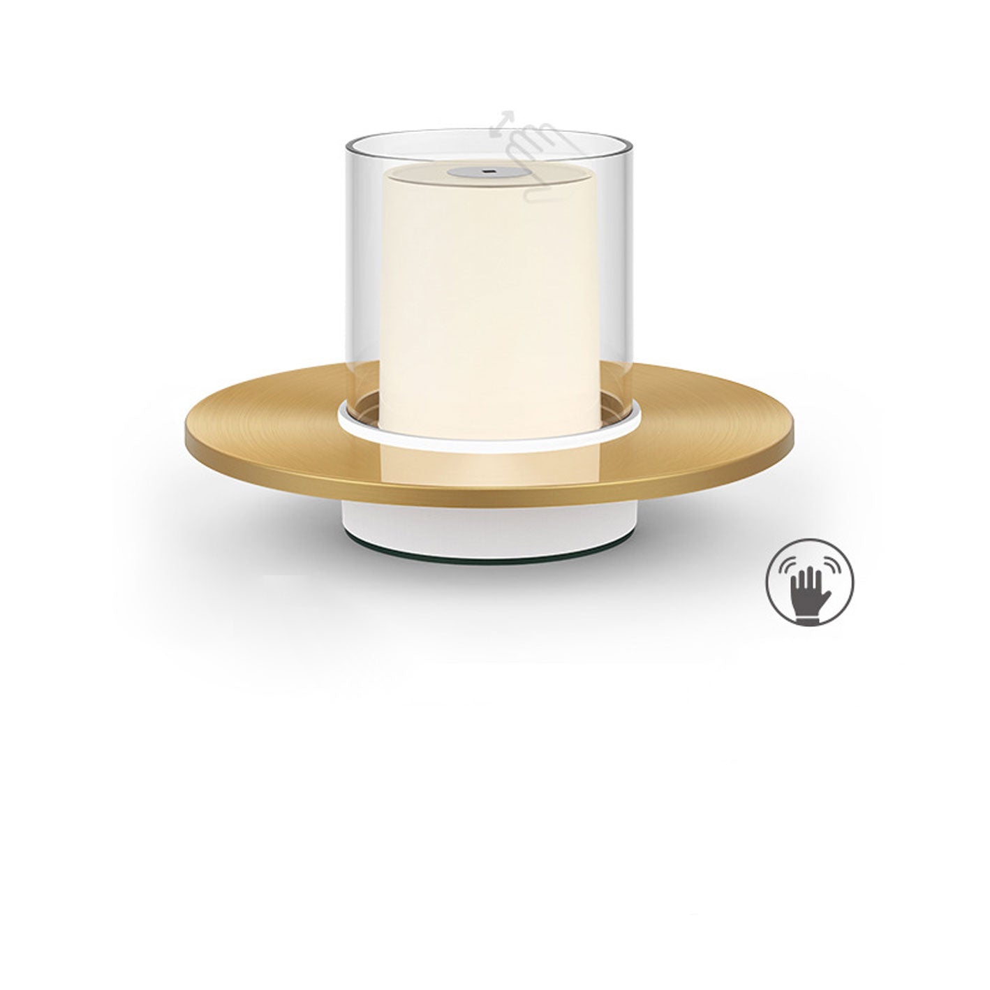 Cylindrical Candlestick Night Table Lamp