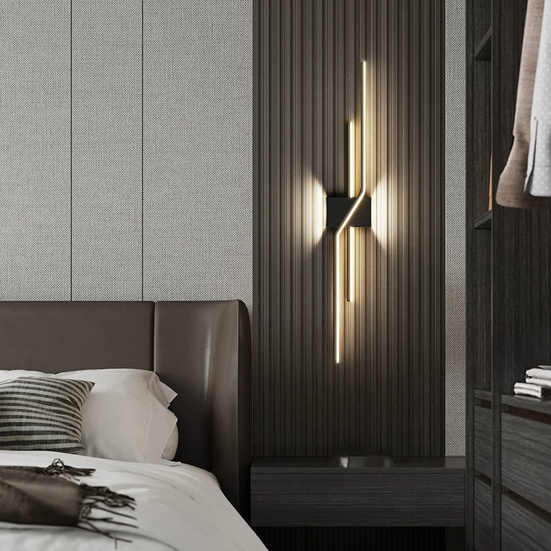 Aluminum Geometric Long Straight Wall Lamp