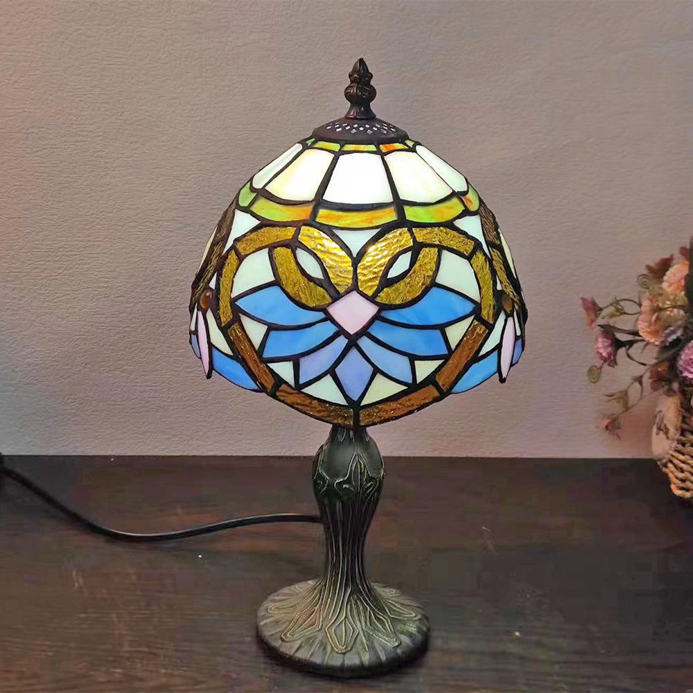 Dome Flower Zinc Stained Table Lamp