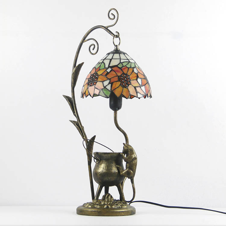 Mouse Flower Resin Stained Table Lamp