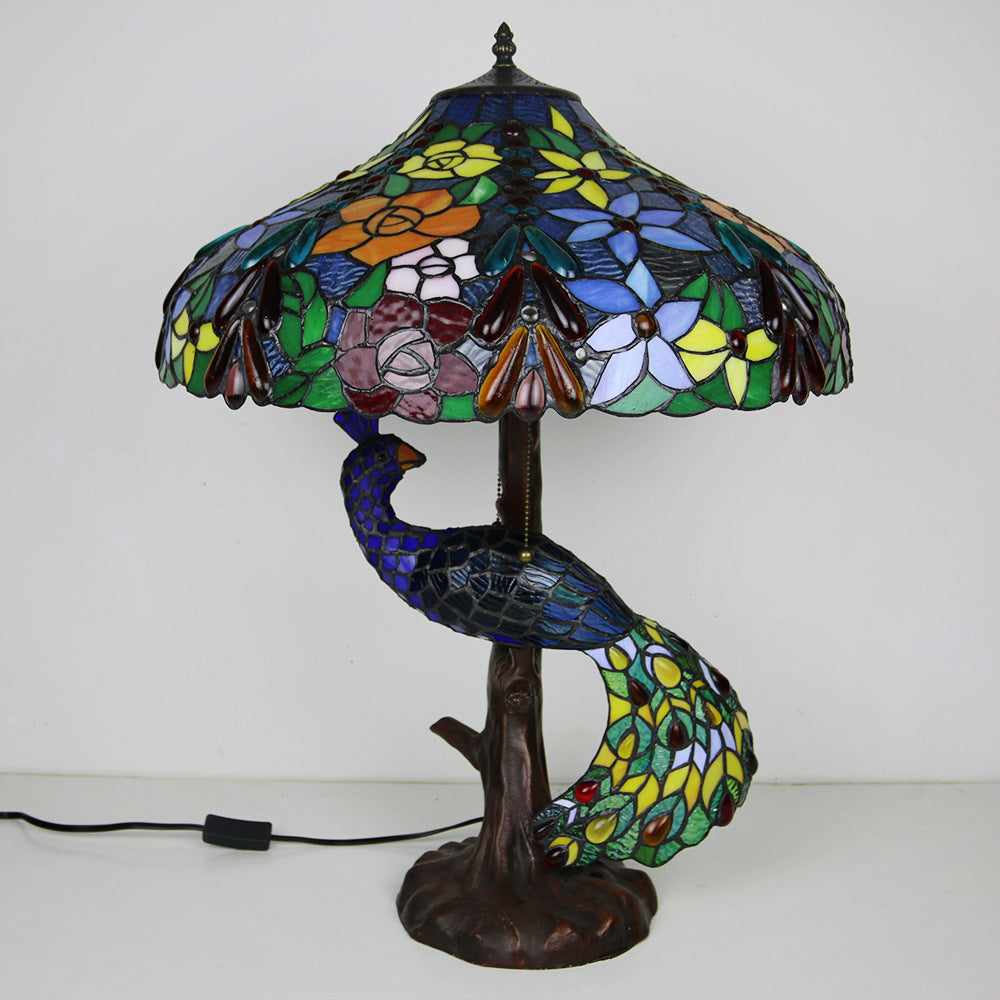 Dome Resin Glass Living 4-Light Table Lamp