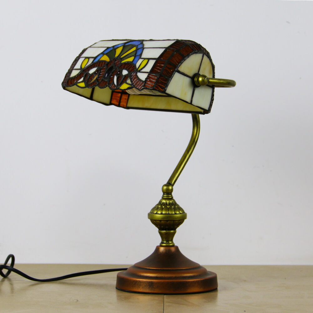 Bank Glass Hardware Table Lamp
