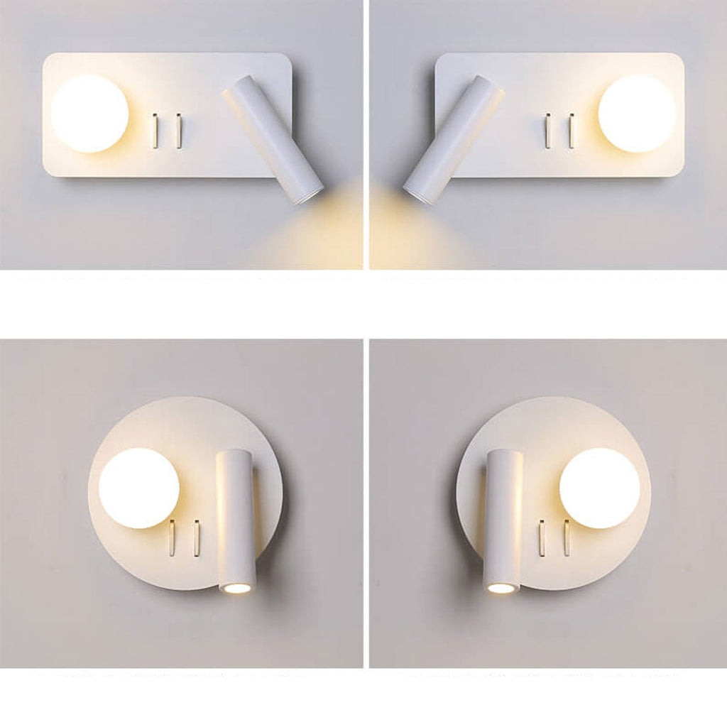 Round/Square Acrylic Iron Reading Wall Lamp