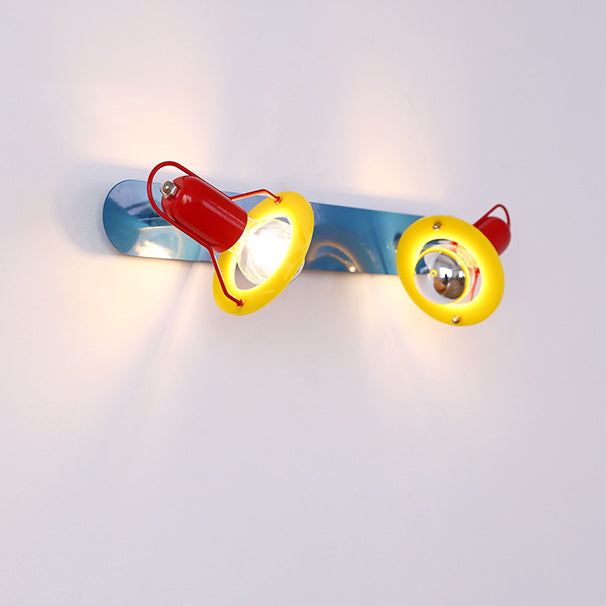 Childlike Colorful Geometric Iron 2-Light Wall Lamp