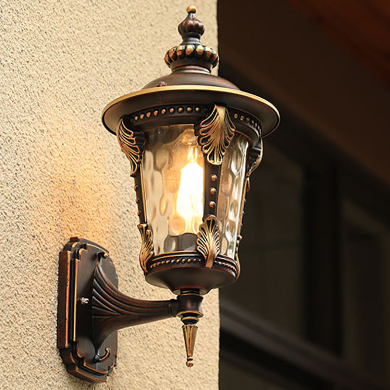 Cylinder Quadrilateral Aluminum Glass Outdoor Light