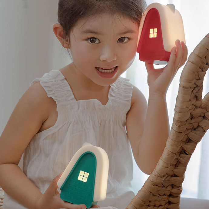 Cartoon Snow House Silicone Table Lamp