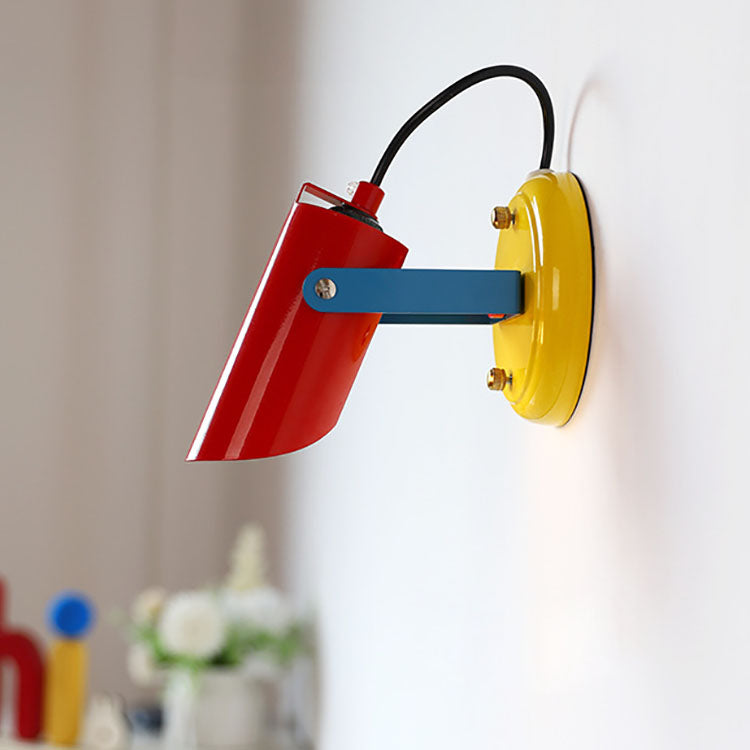 Iron Geometric Cylinder Living Wall Lamp