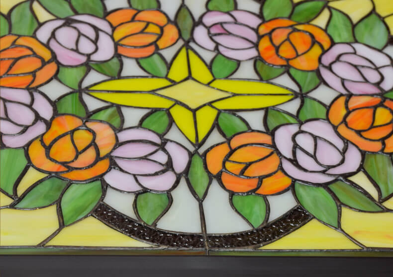 Pastoral Rose Pattern Mural Wall Lamp