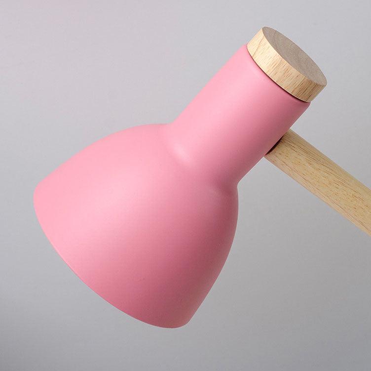 Solid Color Rotatable Wood Table Lamp