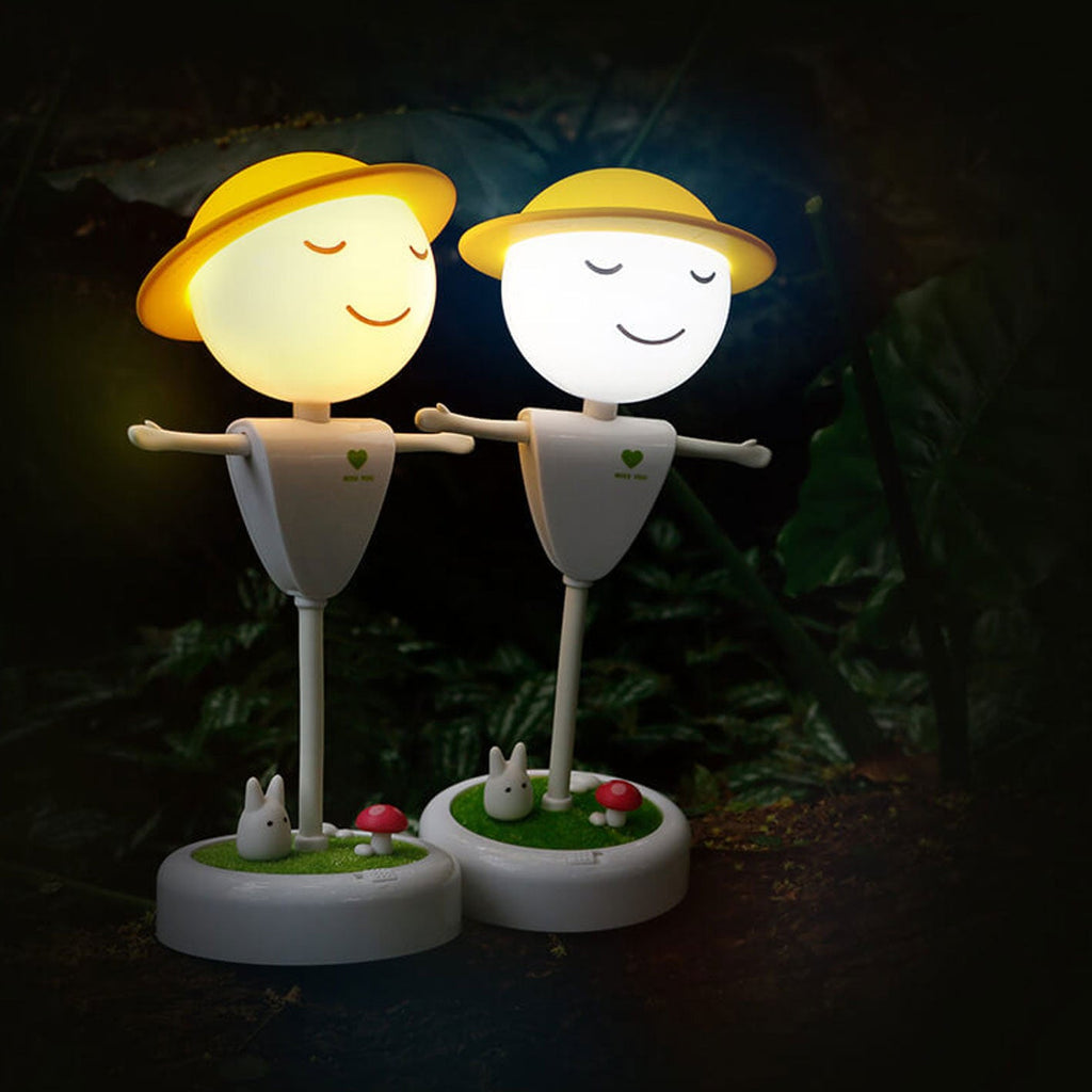 Cartoon Scarecrow Smiling Face Table Lamp