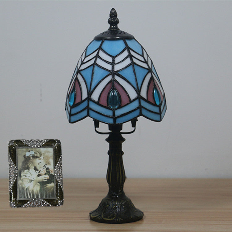Style Stained Glass Cone Table Lamp